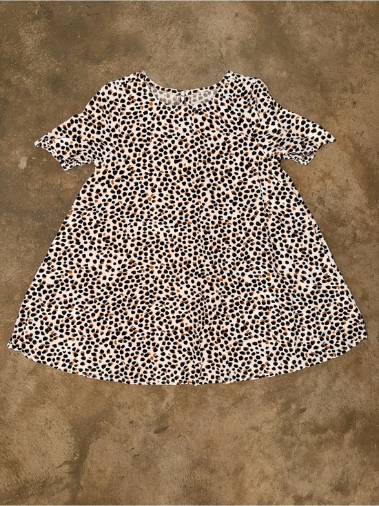 Old Navy Other - Old Navy Toddler Girls Leopard Print Swing Dress 3T Short Sleeve